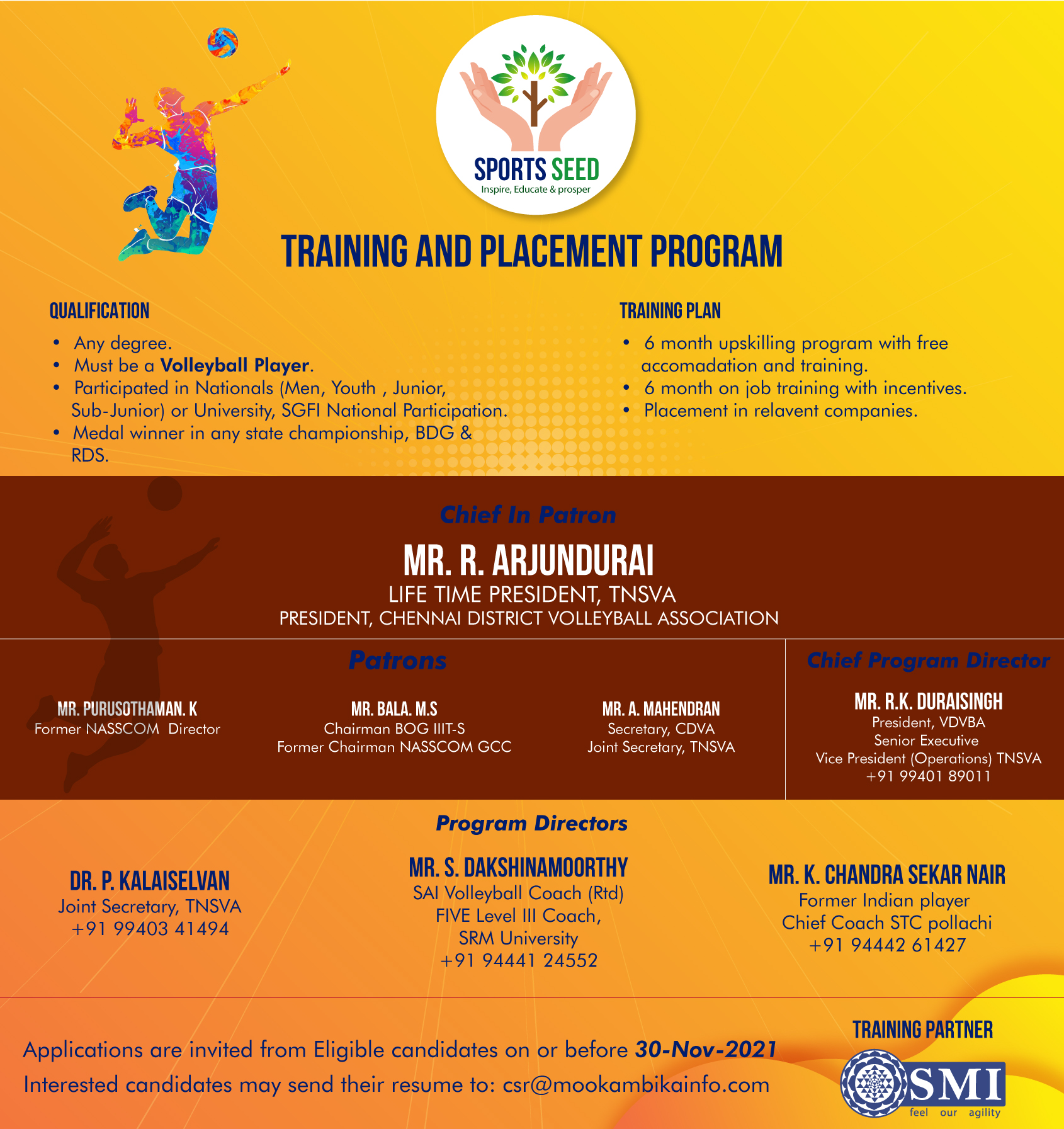 Sports Seed Training and Placement Program